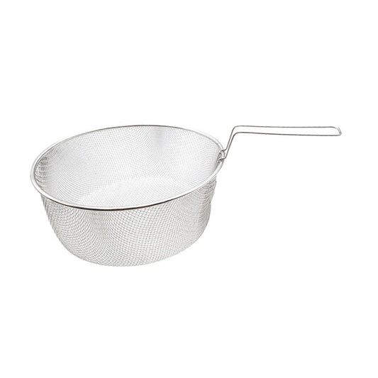 Canastilla Canasta Freir Redonda Acero Inoxidable 12x30x30cm (MCCFR1230AI)