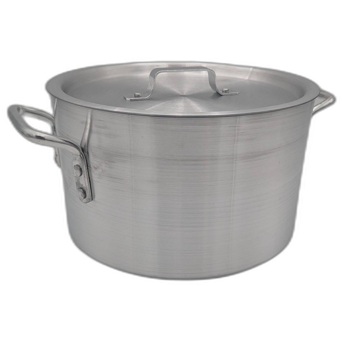 Media Olla de Aluminio Triple Fuerte 8 Litros con Tapa (MCCOMAL8000K)