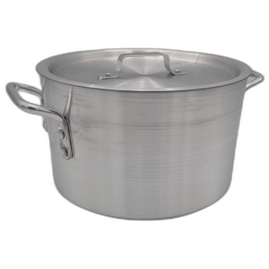 Media Olla de Aluminio Triple Fuerte 8 Litros con Tapa (MCCOMAL8000K)