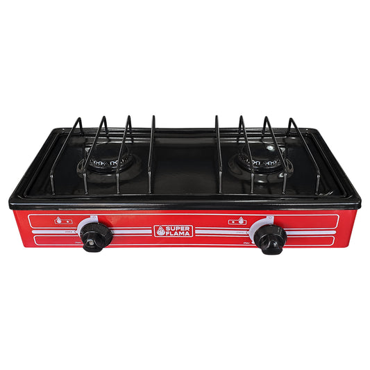 Parrilla de Mesa 2 Quemadores Roja (2Q-R)