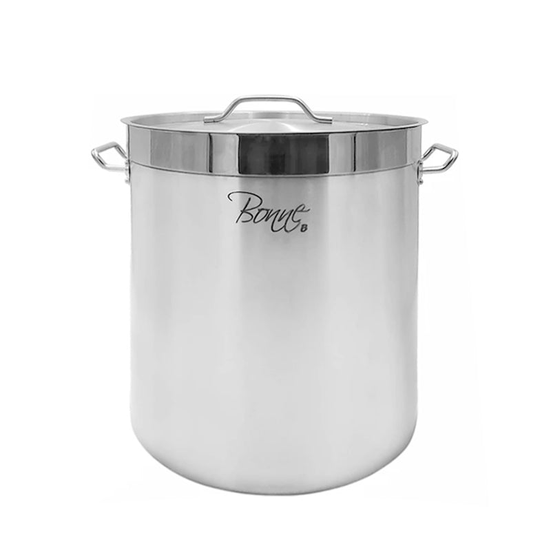 Olla de Acero Inoxidable de 80 Litros con Tapa (MCCOOAIFD8000K)