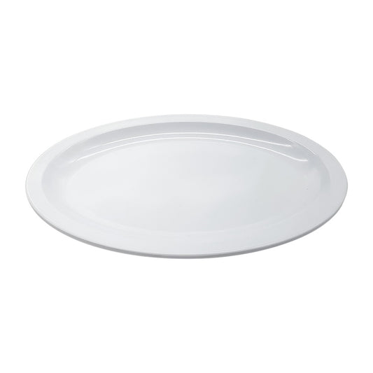 Plato Melamina Oval 29 Centimetros Blanco (MCPLMO11B)