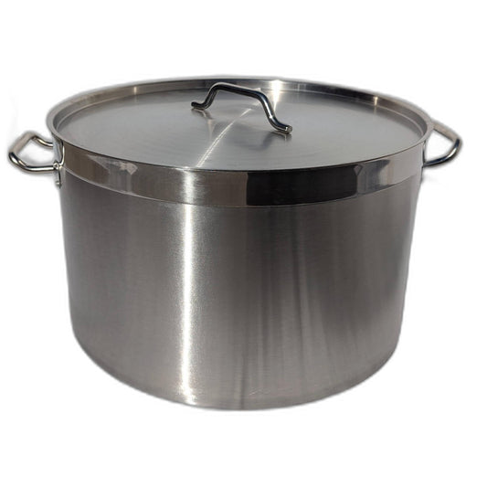 Media Olla de Acero Inoxidable 60 Litros con Tapa (MCCOMAIFD6000K)