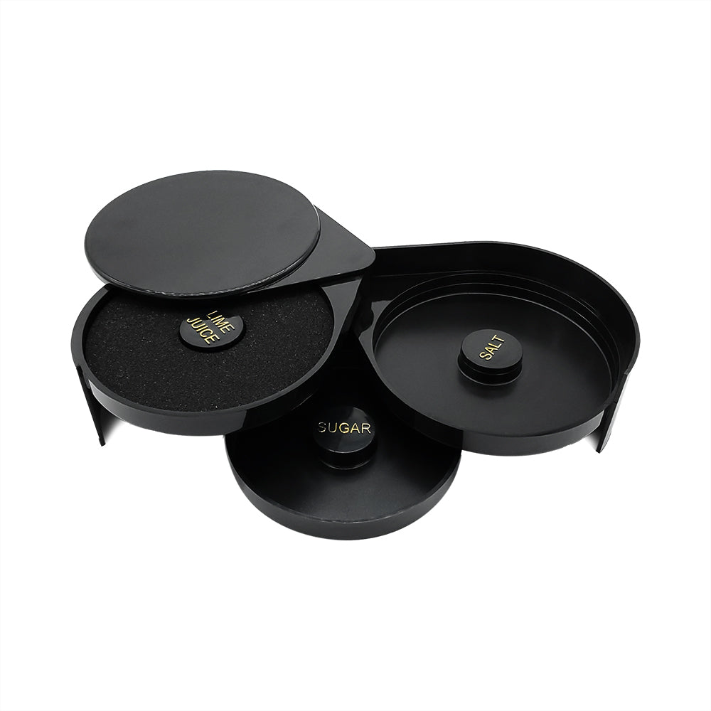 Escarchador de Vasos 3 Compartimientos Negro (MCDBBSS)