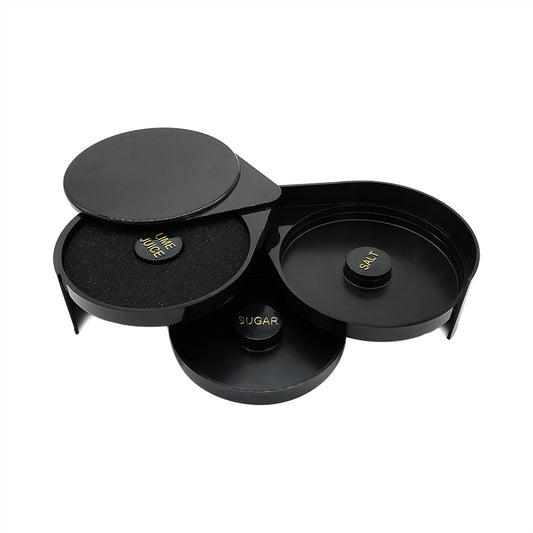 Escarchador de Vasos 3 Compartimientos Negro (MCDBBSS)