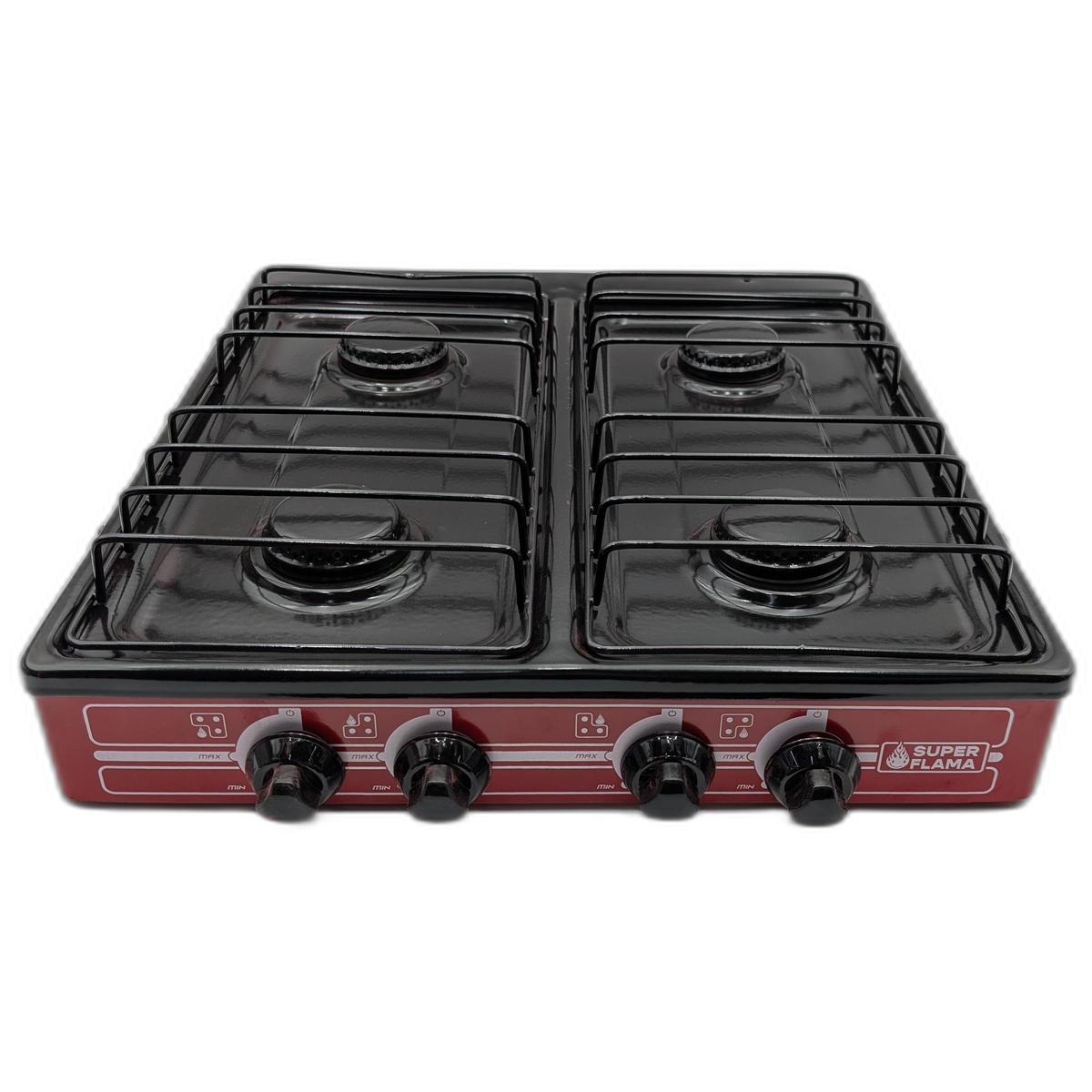 Parrilla de Mesa 4 Quemadores Roja (4Q-R)