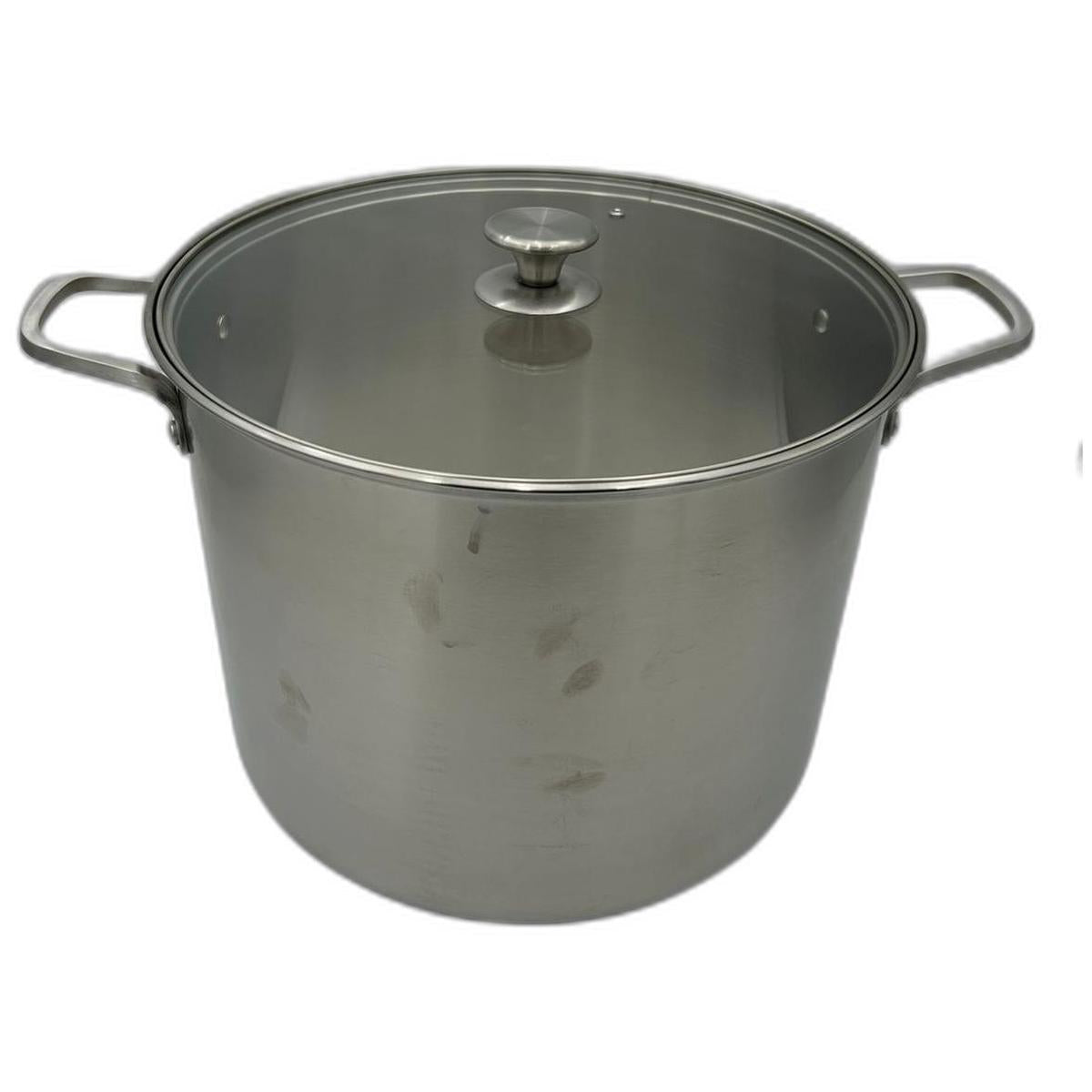 Olla Acero Inoxidable 17 Litros con Tapa Cristal (75716058)