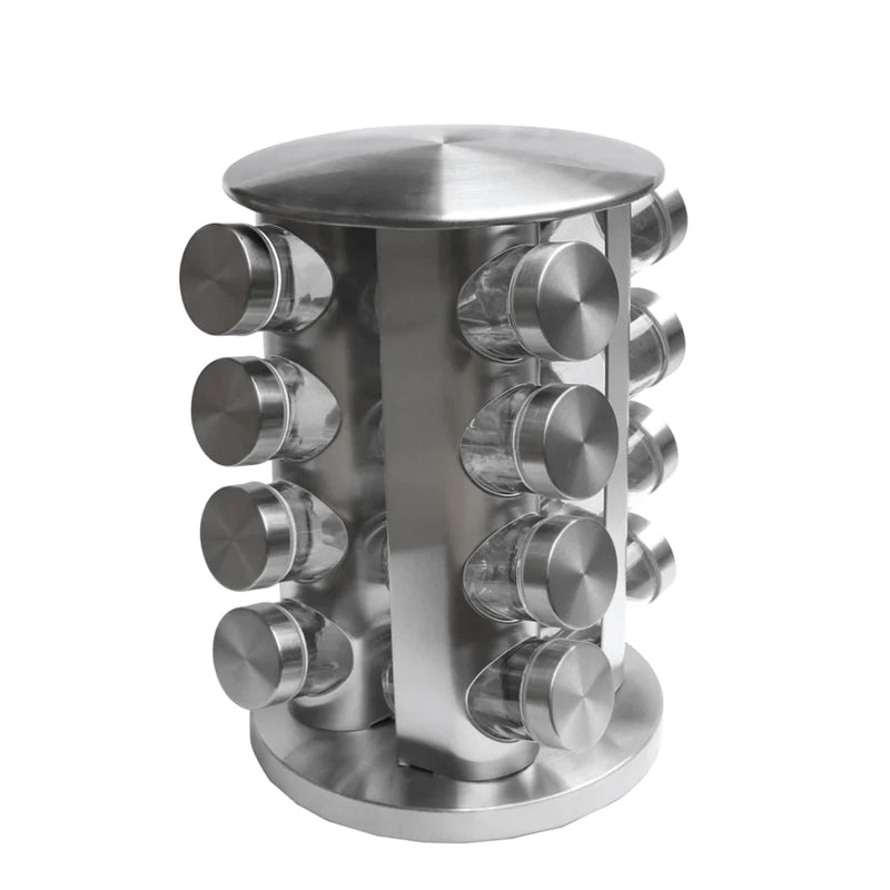 Especiero de Acero Inoxidable 16 Frascos (0124003)