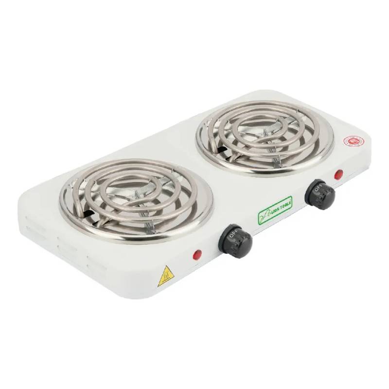 Parrilla Electrica 2 Quemadores con Termostato Blanca (5385)